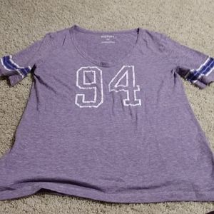Jersey print purple t-shirt